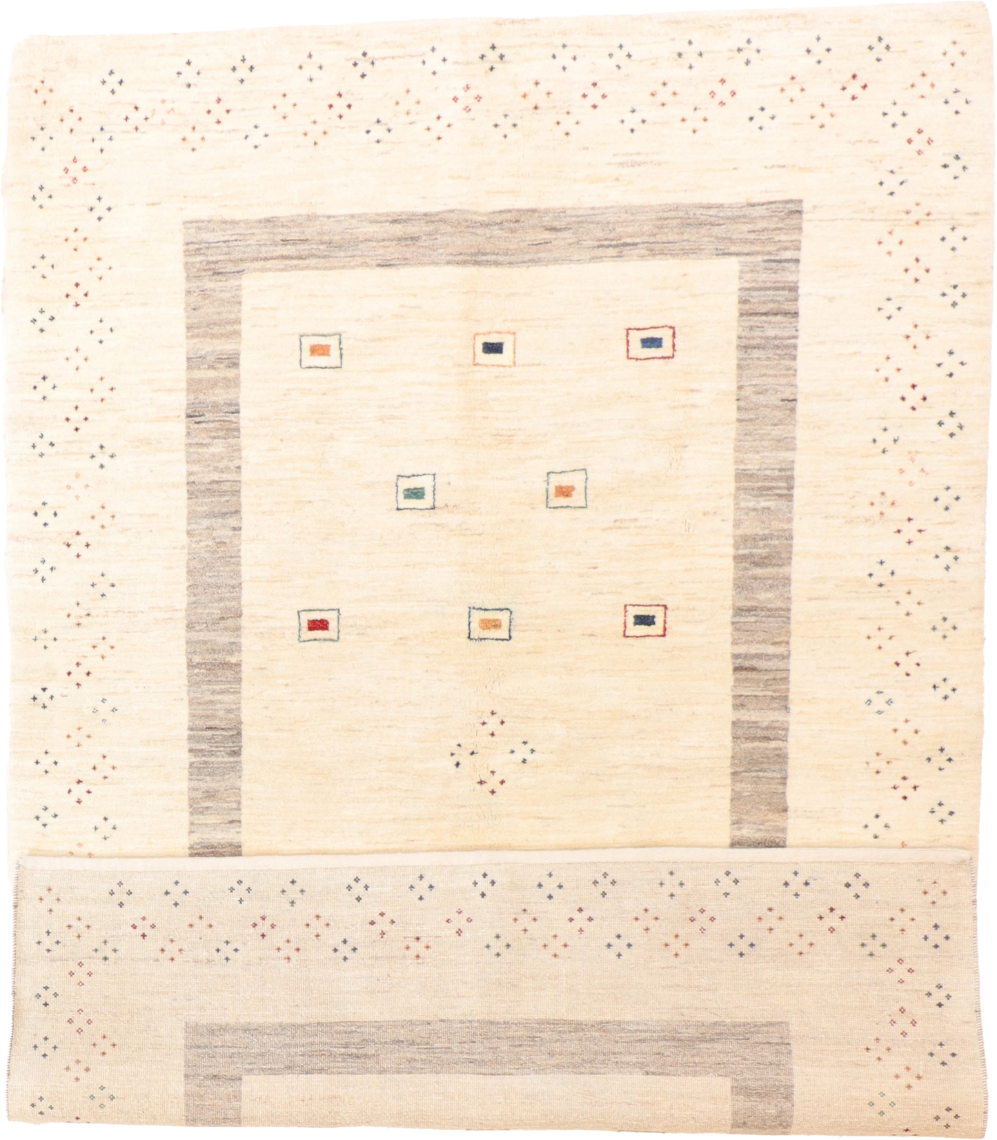 W 5.8 L 8.3 Gabbeh 100% Wool Hand-Woven All-Over Design - 66516