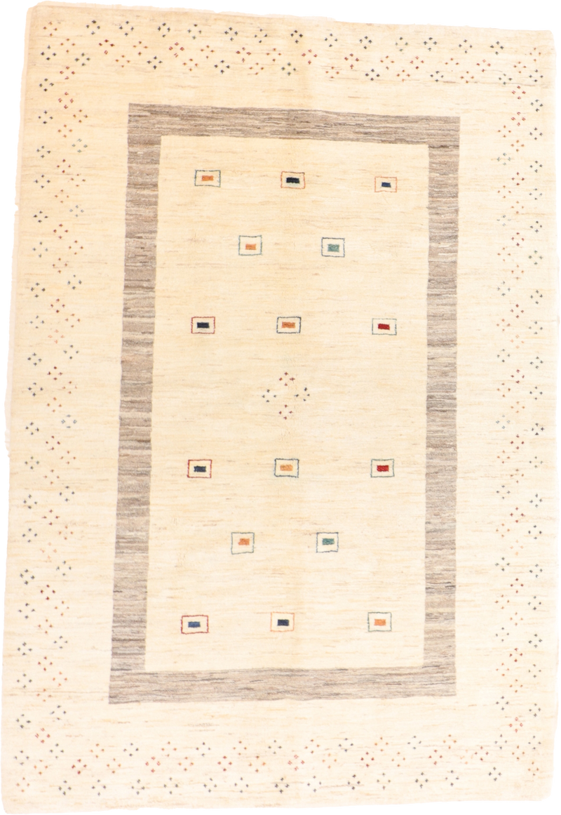 W 5.8 L 8.3 Gabbeh 100% Wool Hand-Woven All-Over Design - 66516