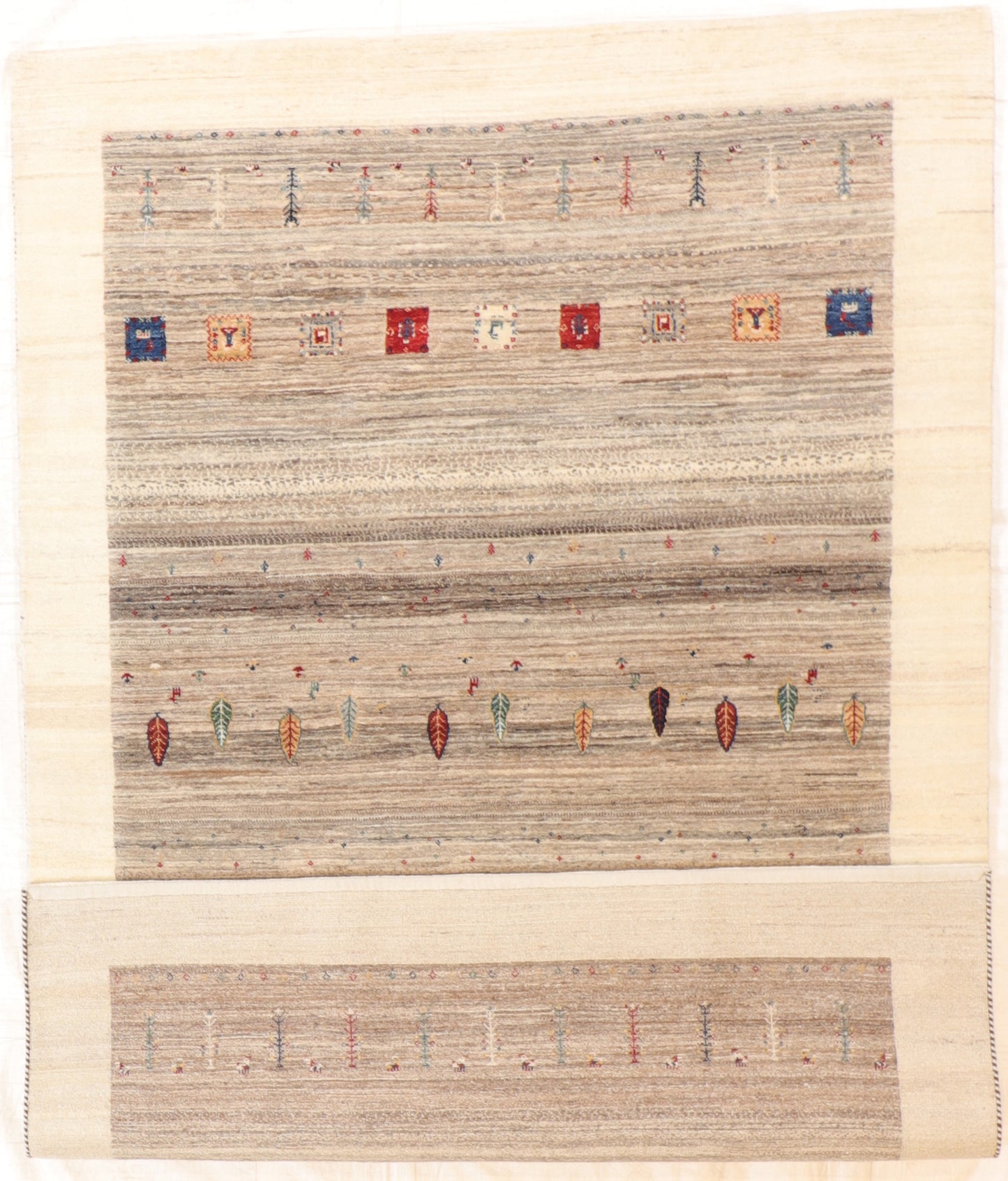 W 5.2 L 7.9 Gabbeh 100% Wool Handmade All Over Design - 66518