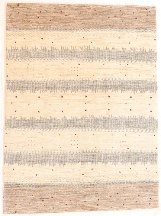 W 4.10 L 6.7 Gabbeh 100% Wool Hand-Woven All-Over Design - 66520