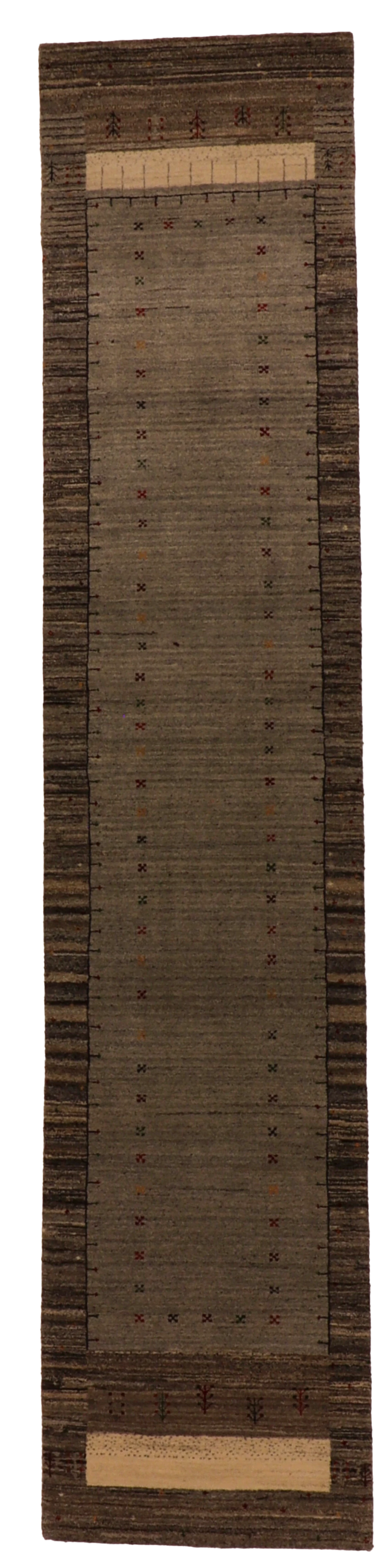 W 2.6 L 11.10 Mountain Modern 100% Wool Hand-Woven All-Over Design - 66548