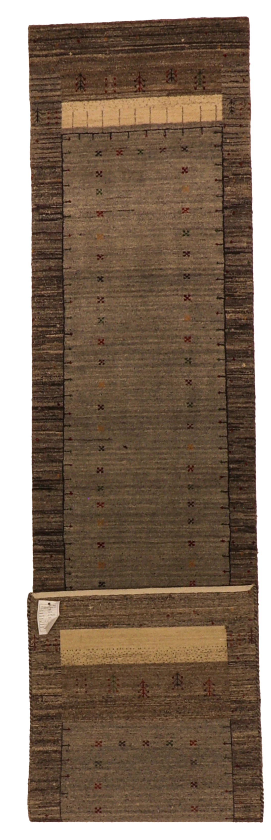 W 2.6 L 11.10 Mountain Modern 100% Wool Hand-Woven All-Over Design - 66548