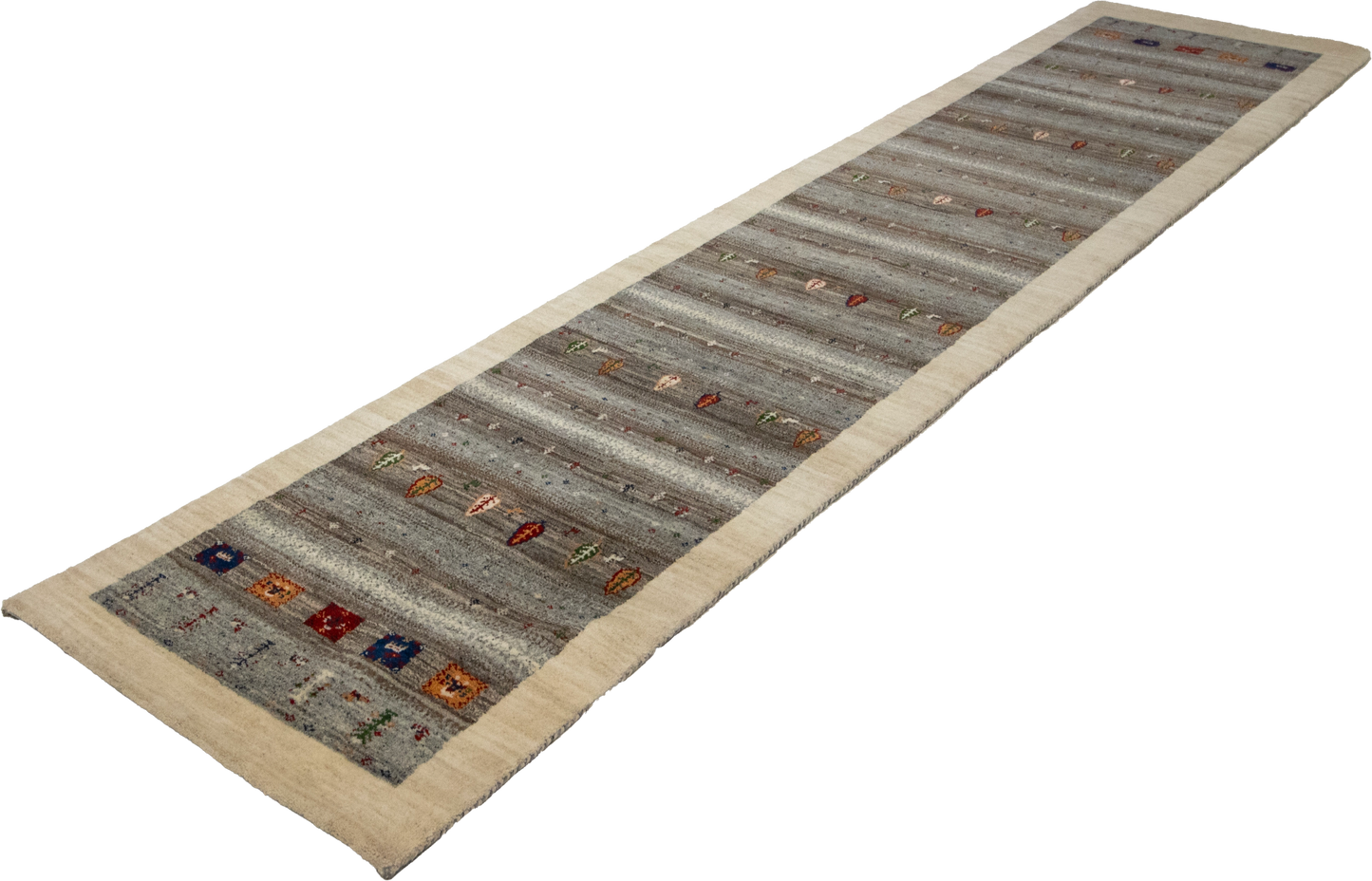W 2.7 L 12 Mountain Modern 100% Wool Hand-Woven All-Over Design - 66549