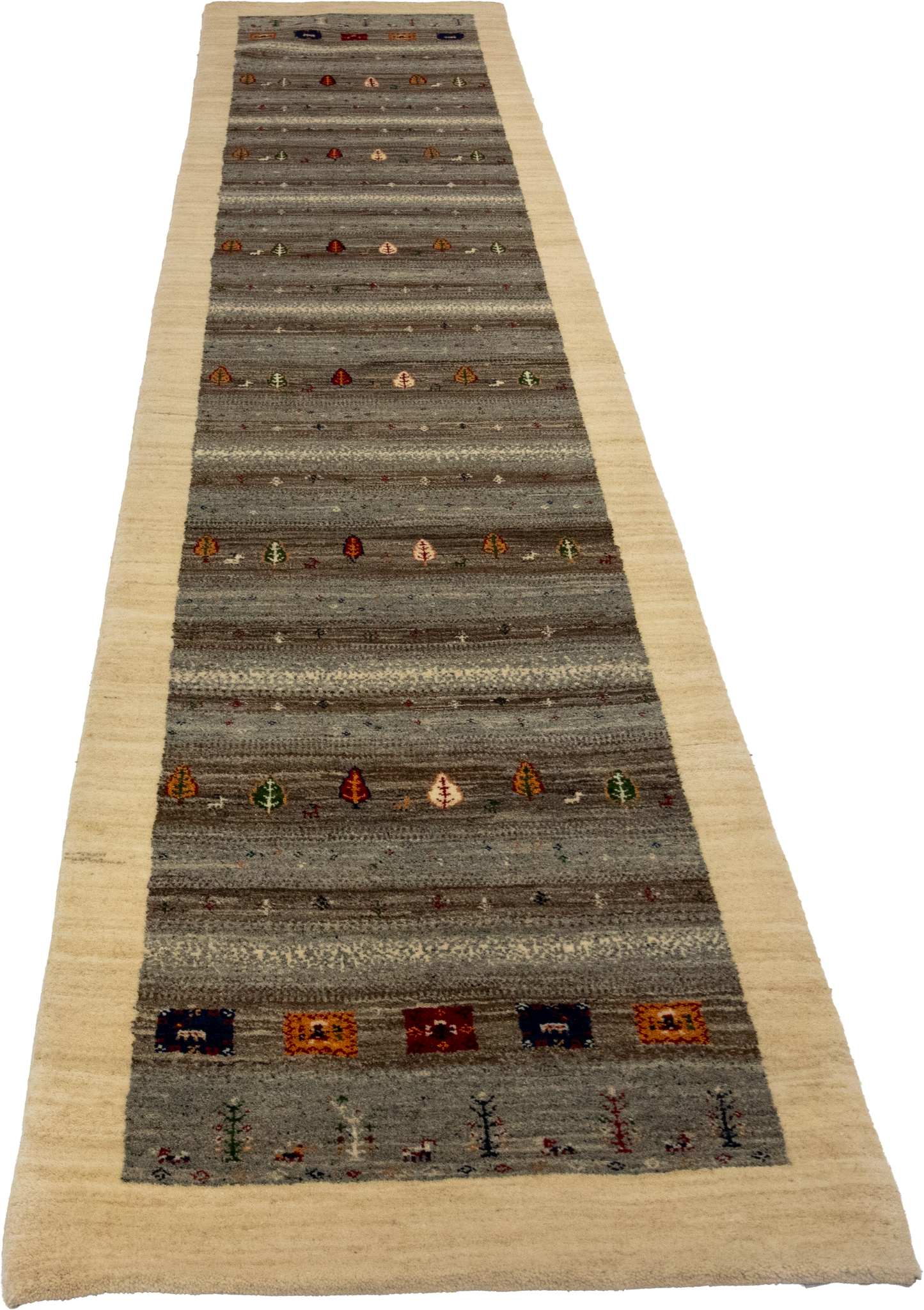 W 2.7 L 12 Mountain Modern 100% Wool Hand-Woven All-Over Design - 66549