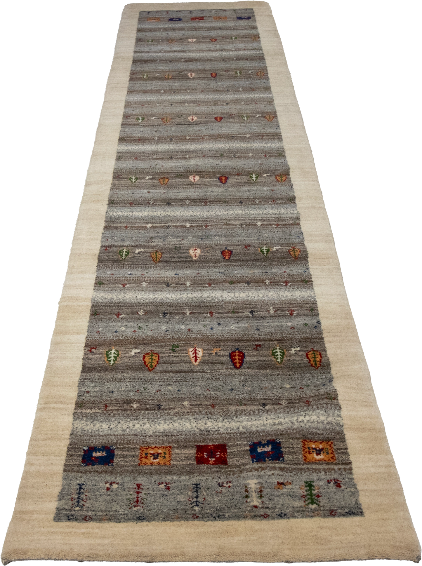 W 2.7 L 12 Mountain Modern 100% Wool Hand-Woven All-Over Design - 66549