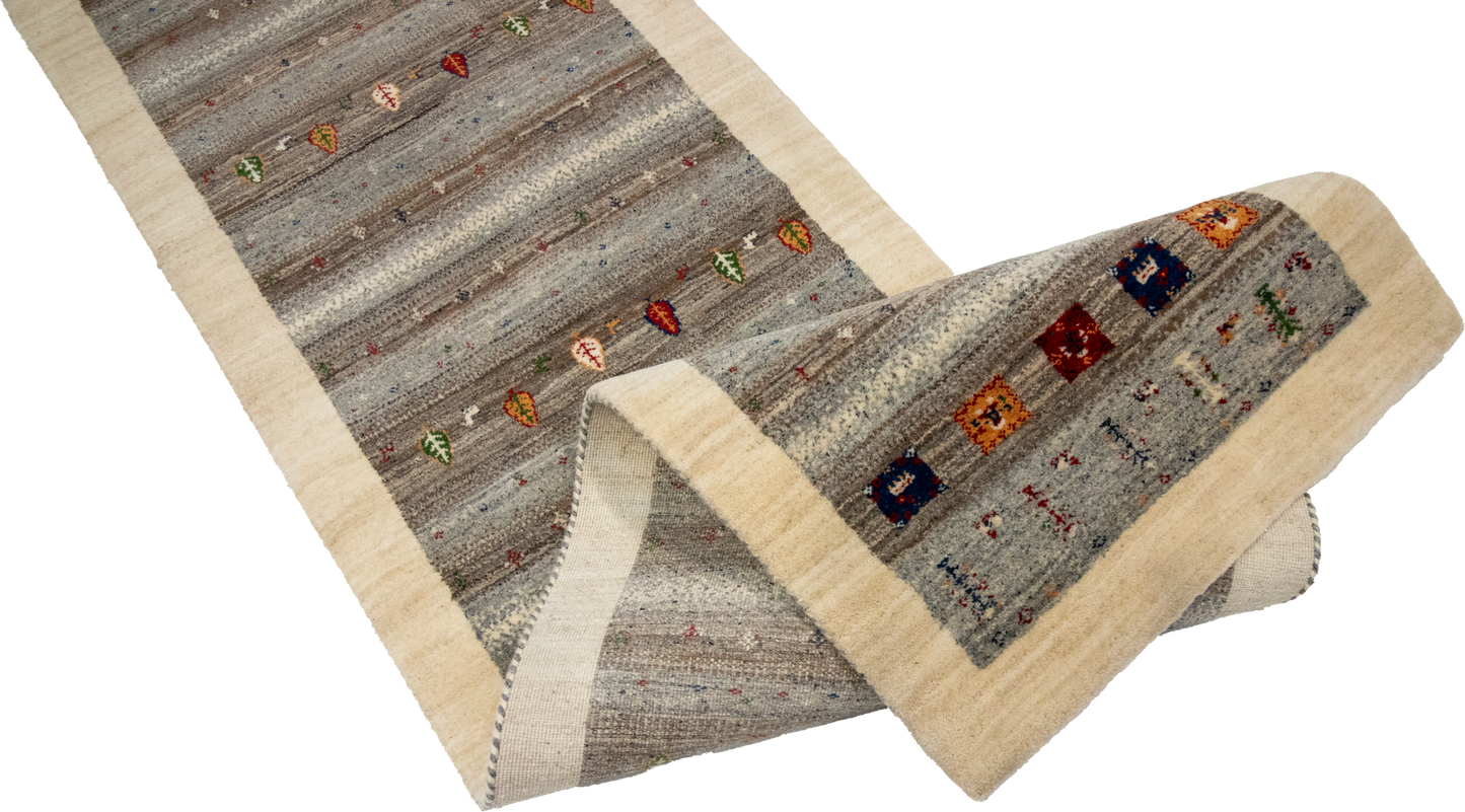 W 2.7 L 12 Mountain Modern 100% Wool Hand-Woven All-Over Design - 66549