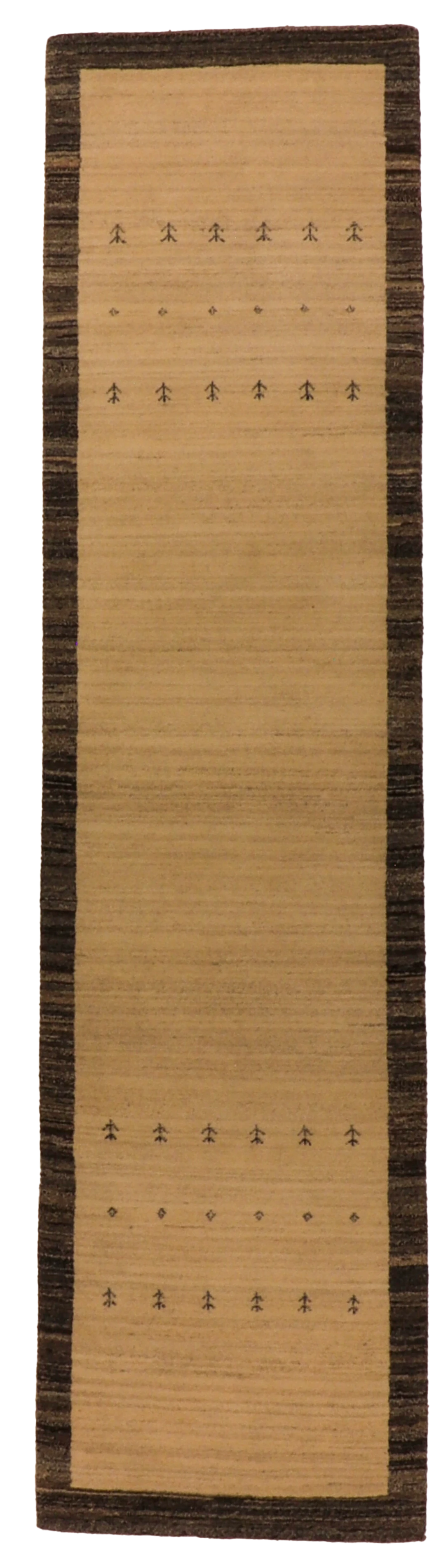 W 2.7 L 10 Mountain Modern Runner 100% Wool Hand-Woven All-Over Design - 66552