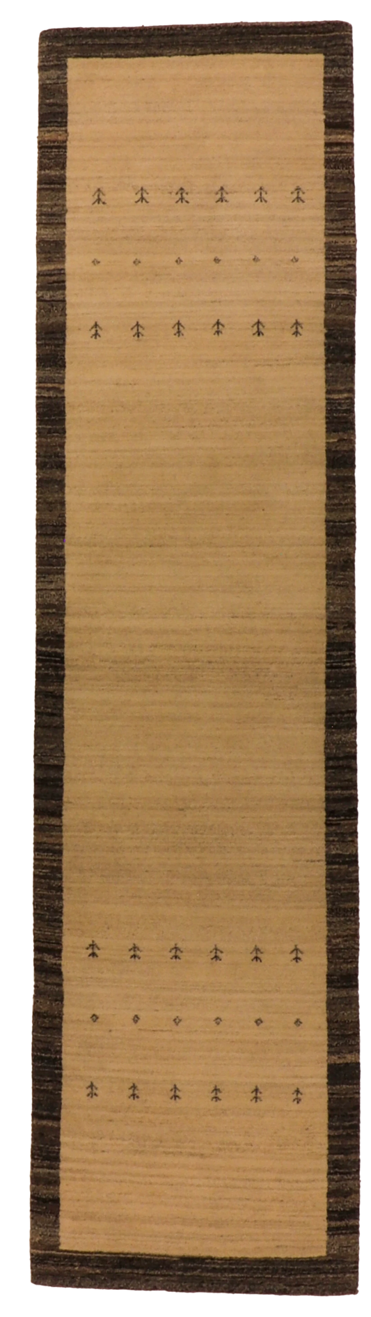 W 2.7 L 10 Mountain Modern Runner 100% Wool Hand-Woven All-Over Design - 66552