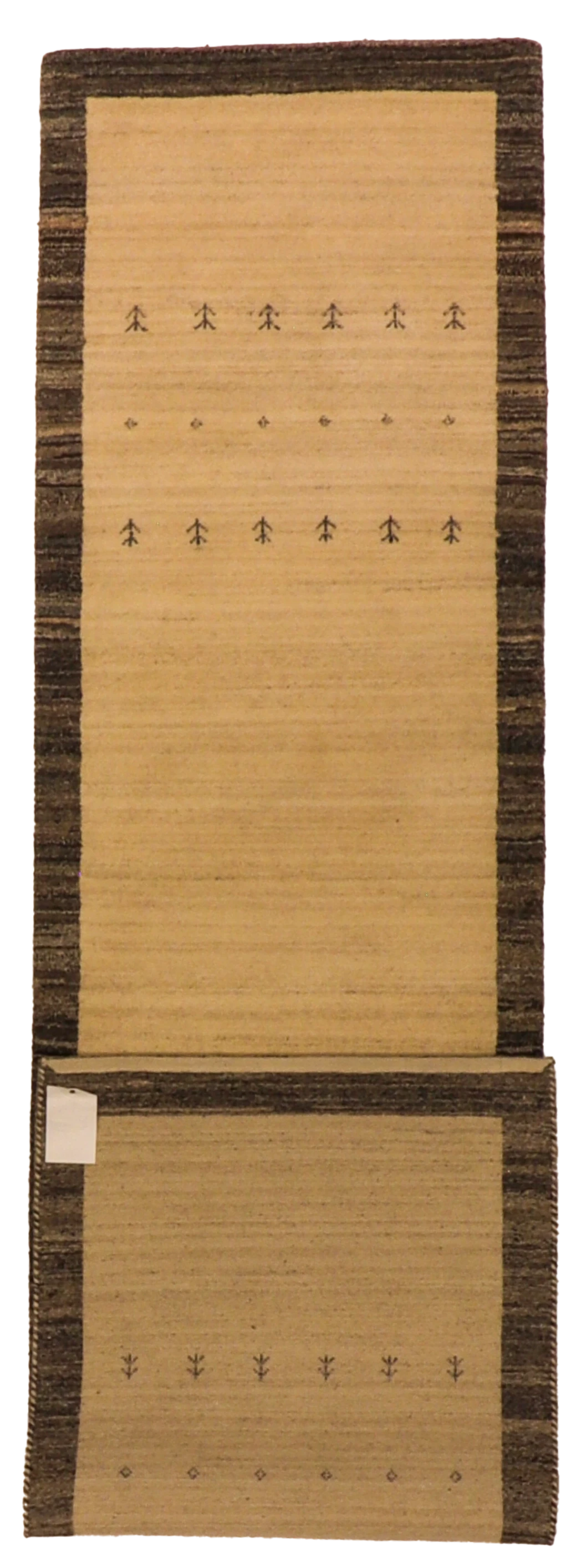 W 2.7 L 10 Mountain Modern Runner 100% Wool Hand-Woven All-Over Design - 66552