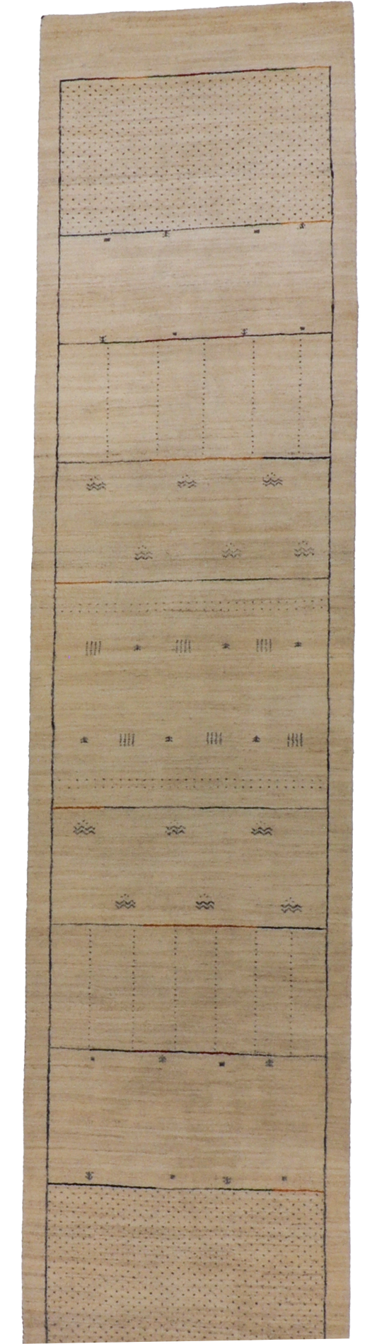 W 2.9 L 12.1 Mountain Modern Runner 100% Wool Hand-Woven All-Over Design - 66555