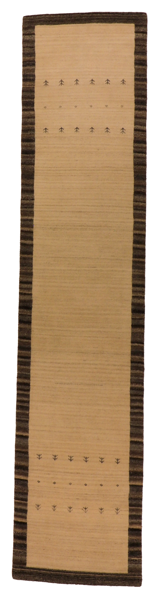 W 2.8 L 12 Mountain Modern Runner 100% Wool Hand-Woven All-Over Design - 66556