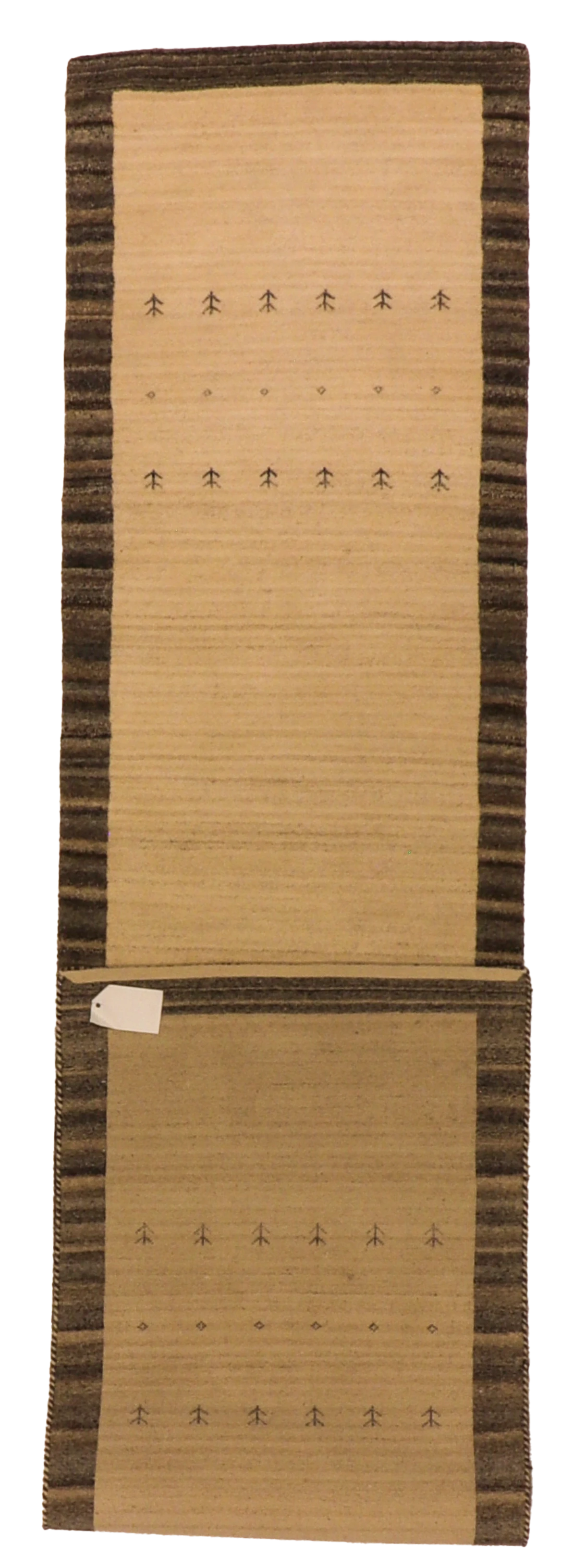 W 2.8 L 12 Mountain Modern Runner 100% Wool Hand-Woven All-Over Design - 66556