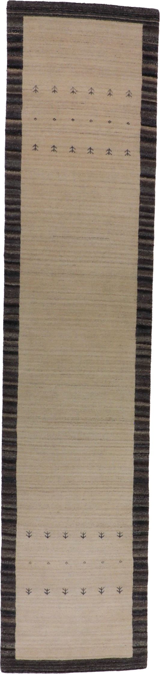 W 2.8 L 12 Mountain Modern Runner 100% Wool Hand-Woven All-Over Design - 66556