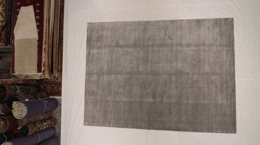 W 8.11 L 12 Modern Wool Silk Blend Handmade - 66560