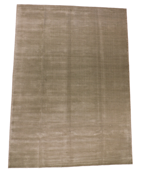 W 9 L 12.1 Modern Wool and Silk Blend Handmade All Over Geometric Design - 66563