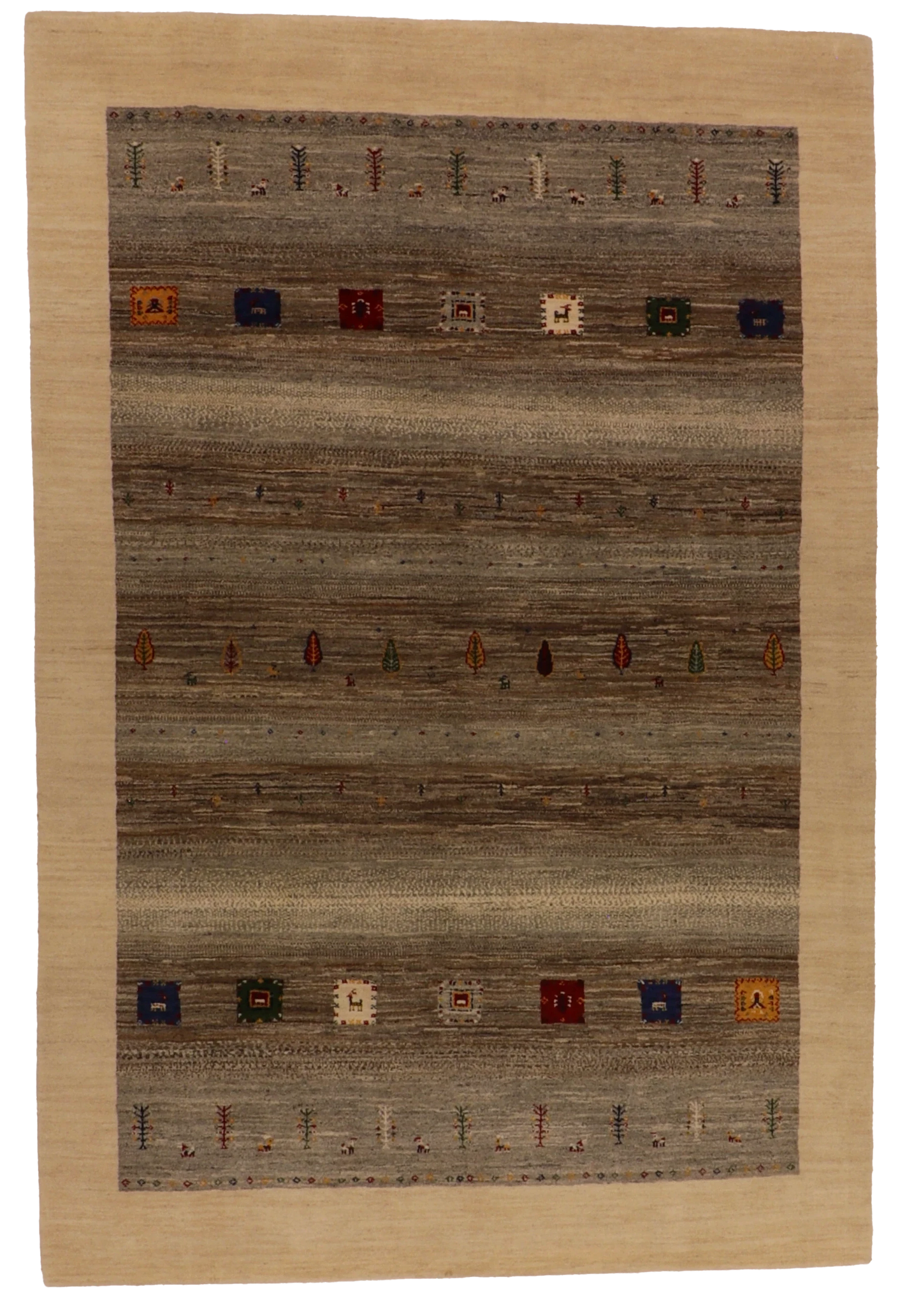 W 6.1 L 9.1 Mountain Modern 100% Wool Handmade All Over Design - 66569