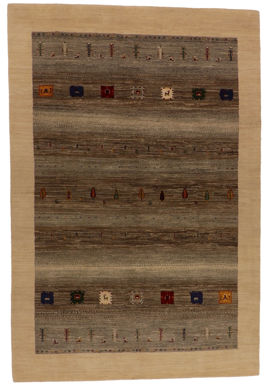W 6.1 L 9.1 Mountain Modern 100% Wool Handmade All Over Design - 66569