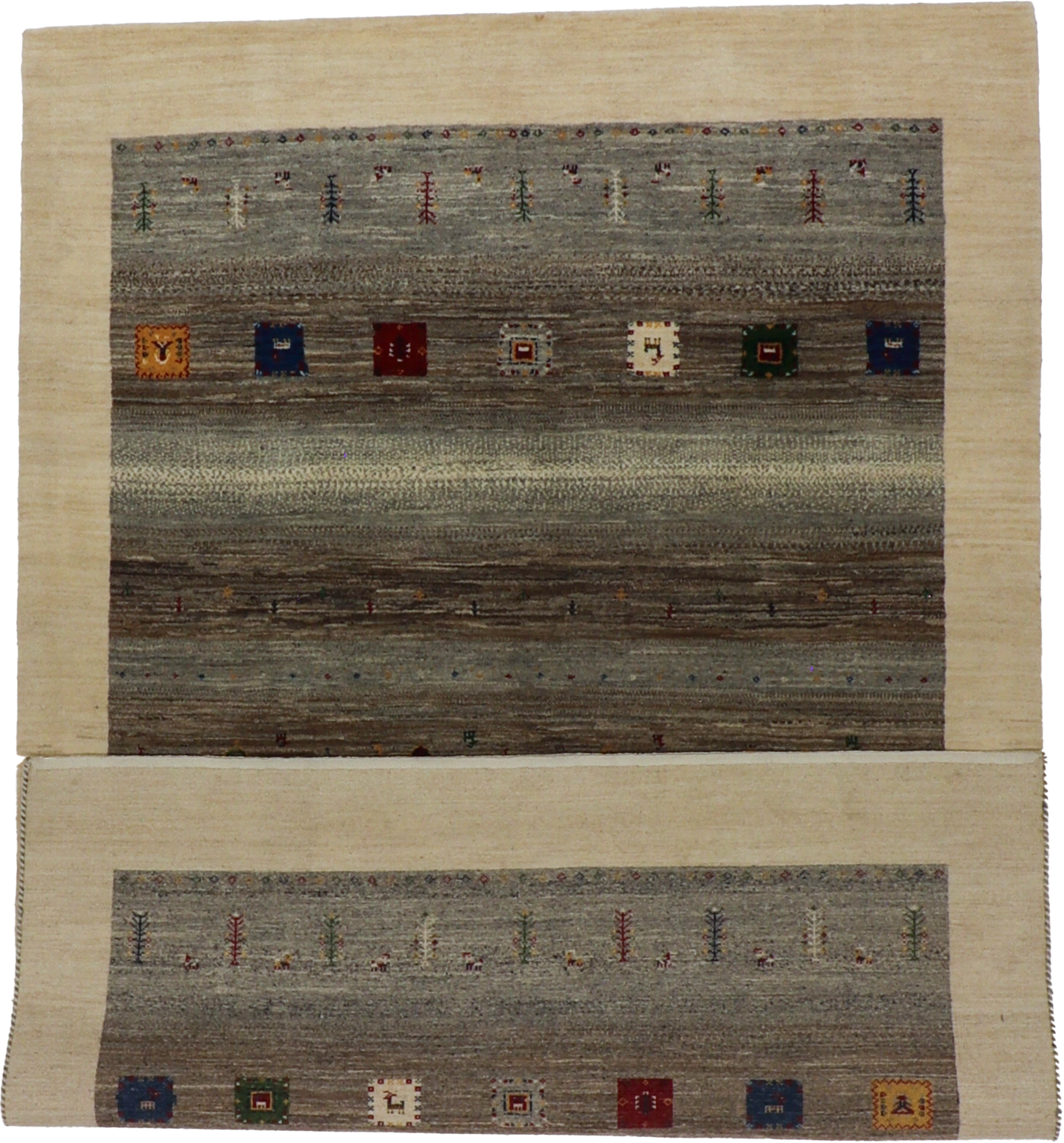 W 6.1 L 9.1 Mountain Modern 100% Wool Handmade All Over Design - 66569