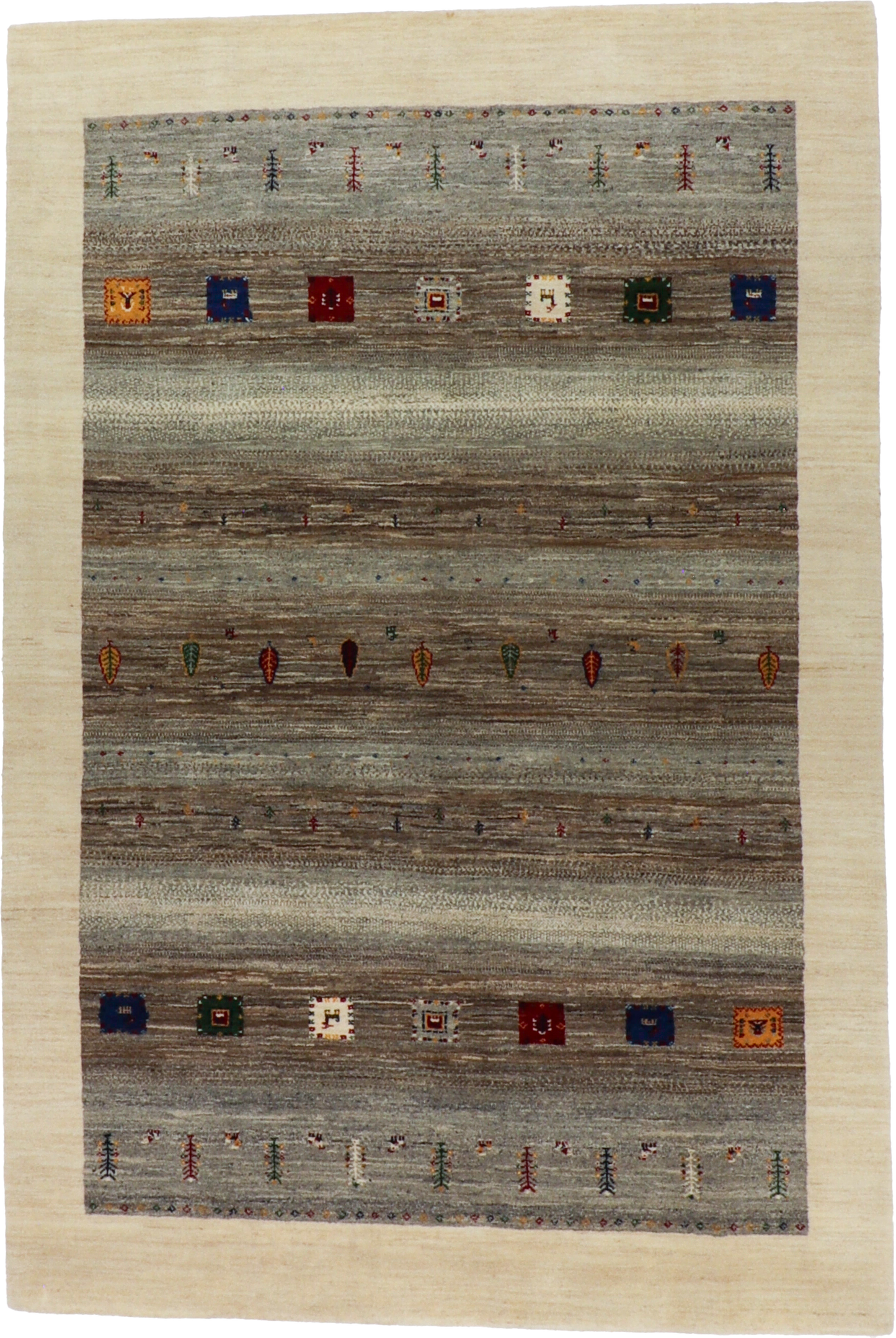 W 6.1 L 9.1 Mountain Modern 100% Wool Handmade All Over Design - 66569