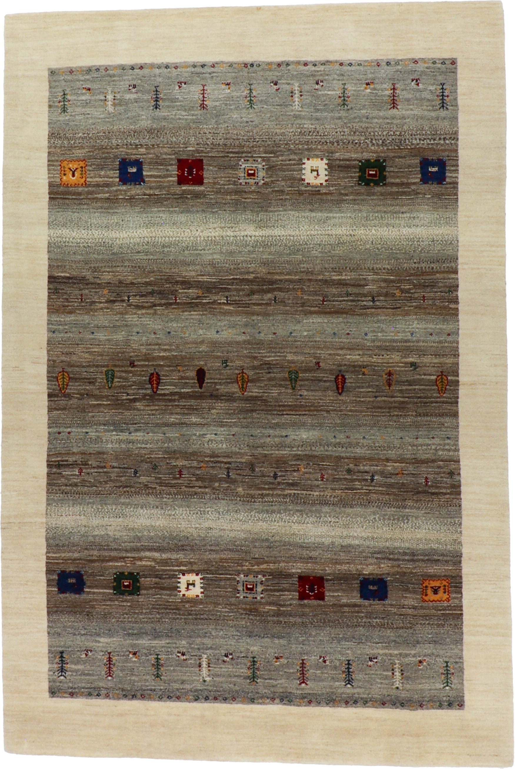 W 6.1 L 9.1 Mountain Modern 100% Wool Handmade All Over Design - 66569