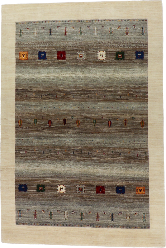 W 6.1 L 9.1 Mountain Modern 100% Wool Handmade All Over Design - 66569