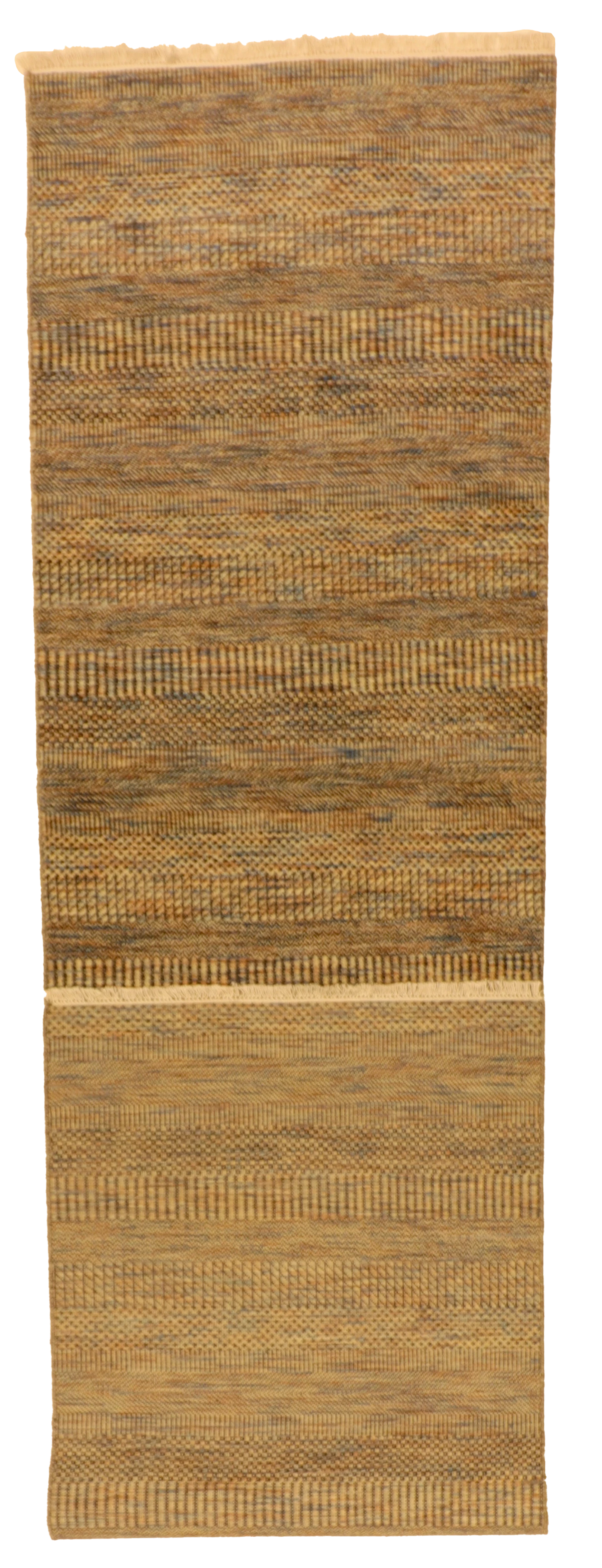 W 3 L 11.11 Modern Runner 100% Wool Hand-Woven All-Over Design - 66584