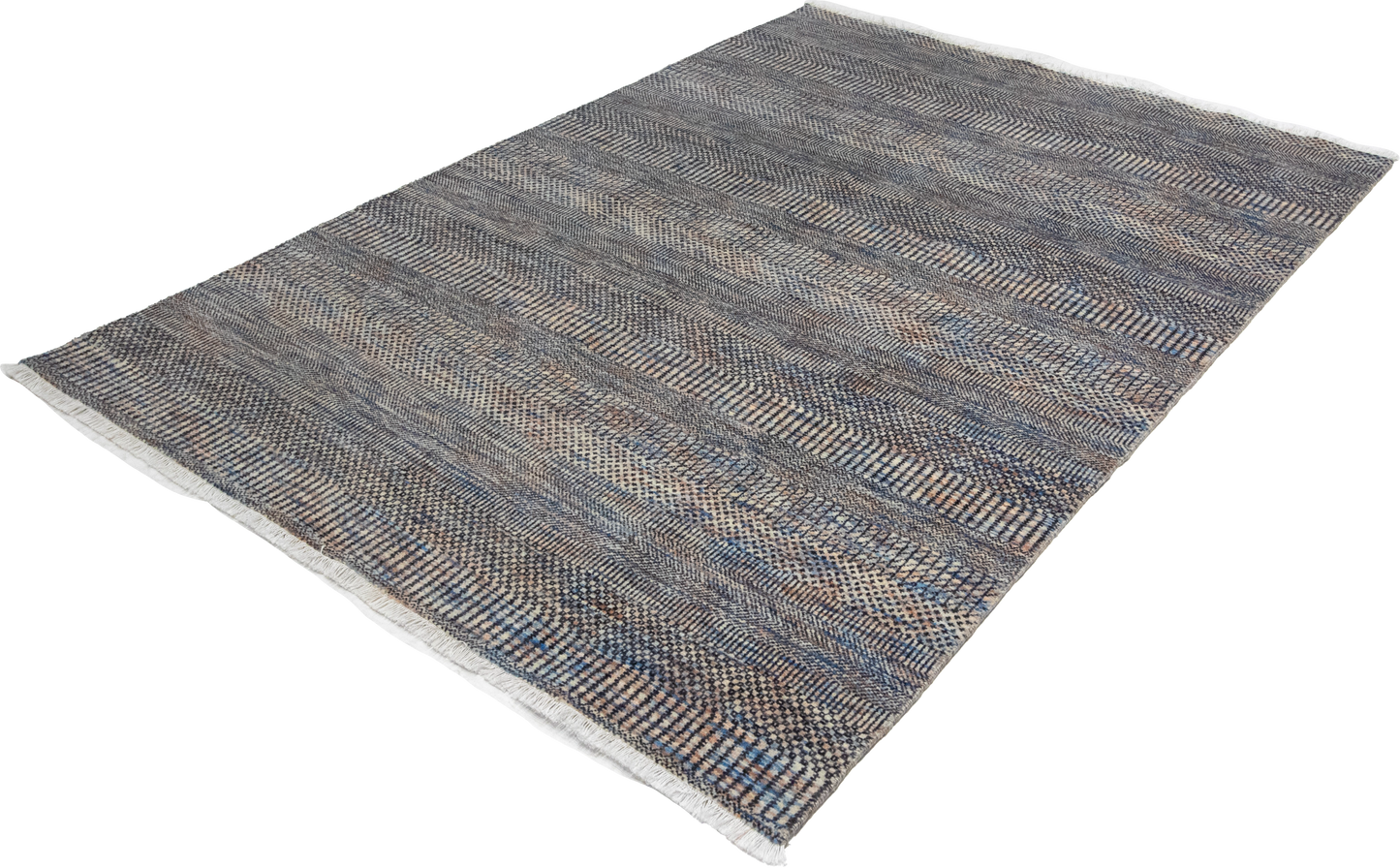W 5 L 7 Modern 100% Wool Hand-Woven All-Over Design - 66585