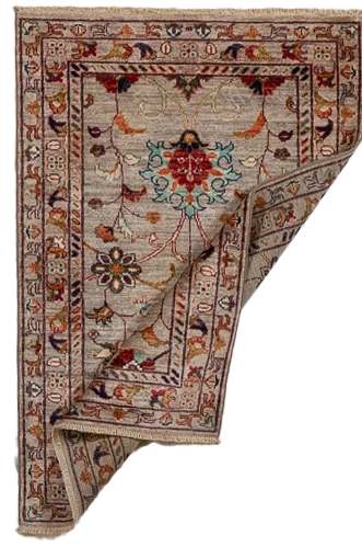 W 2.9 L 4 Sultan Abad 100% Wool Hand-Woven All-Over Design - 66597