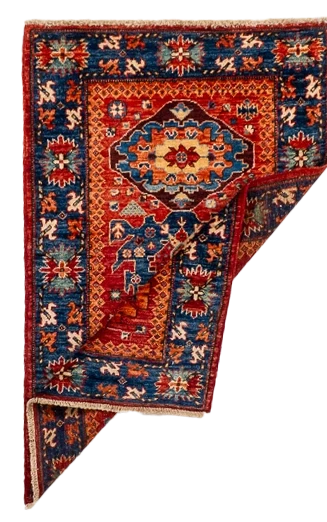 W 2.9 L 4.1 Mahal 100% Wool Hand-Woven All-Over Design - 66599