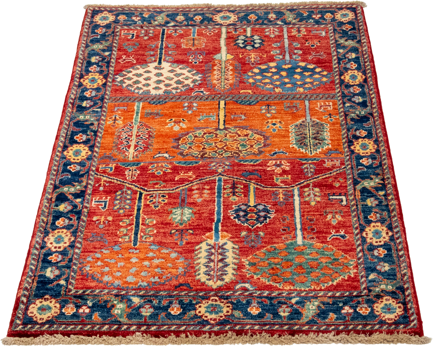 W 2.8 L 3.11 Garden 100% Wool Hand-Woven All-Over Design - 66606