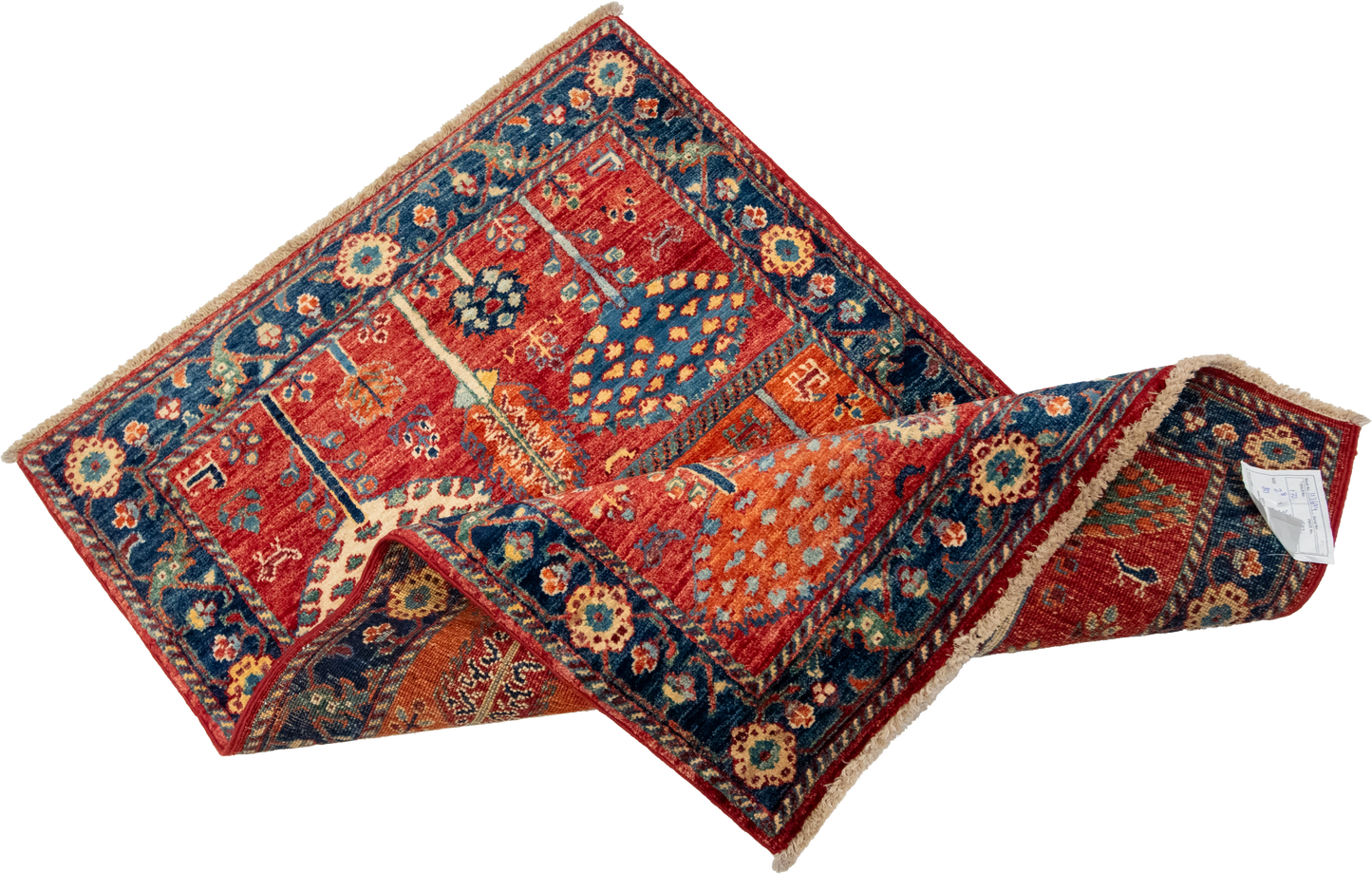 W 2.8 L 3.11 Garden 100% Wool Hand-Woven All-Over Design - 66606