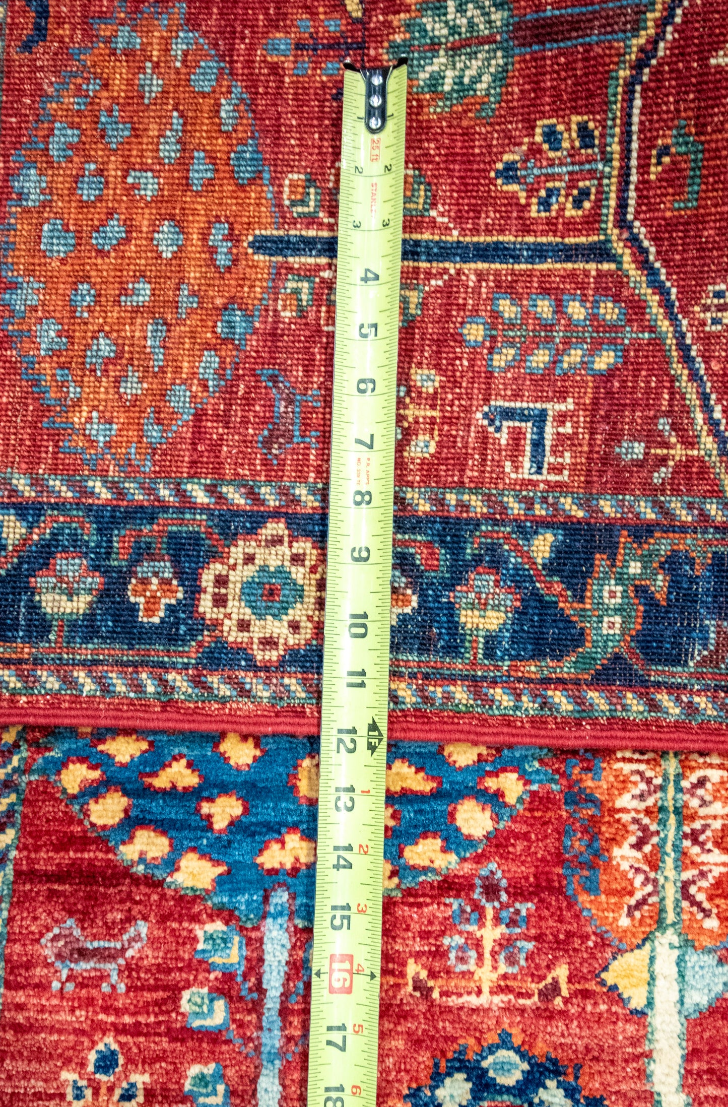 W 2.8 L 3.11 Garden 100% Wool Hand-Woven All-Over Design - 66606