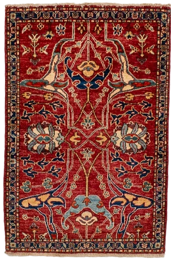 W 2.10 L 4.3 Tabriz 100% Wool Hand-Woven All-Over Design - 66608