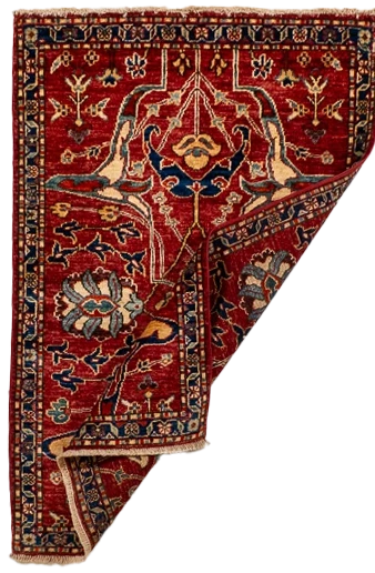 W 2.10 L 4.3 Tabriz 100% Wool Hand-Woven All-Over Design - 66608
