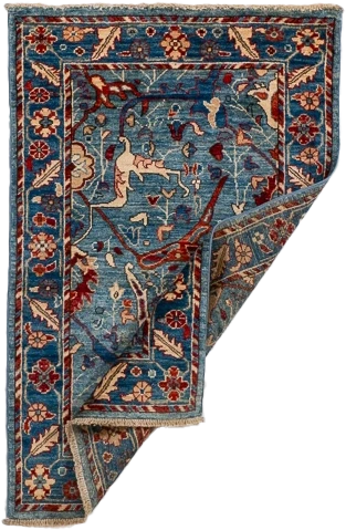 W 2.7 L 4 Bijar 100% Wool Hand-Woven All-Over Design - 66609