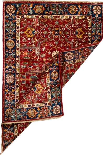 W 3.3 L 5.1 Sultan Abad 100% Wool Hand-Woven All-Over Design - 66613