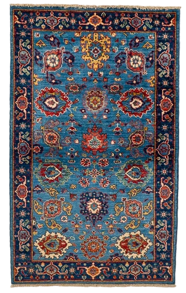 W 3 L 4.10 Tabriz 100% Wool Hand-Woven All-Over Design - 66616