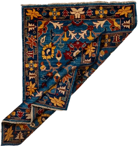 W 3.5 L 4.10 Ziegler 100% Wool Hand-Woven All-Over Design - 66625