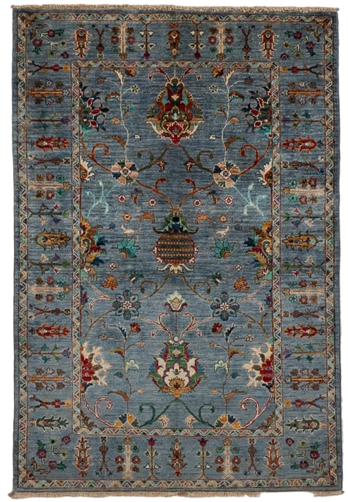 W 4 L 6 Tabriz 100% Hand-Woven All-Over Design - 66628
