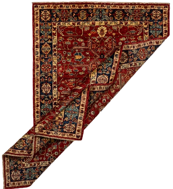 W 3.10 L 6 Sultan Abad 100% Wool Hand-Woven All-Over Design - 66629