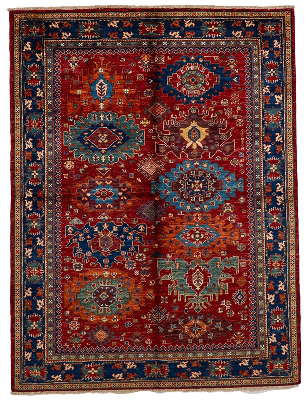 W 5 L 6.8 Mahal 100% Wool Hand-Woven All-Over Design - 66636