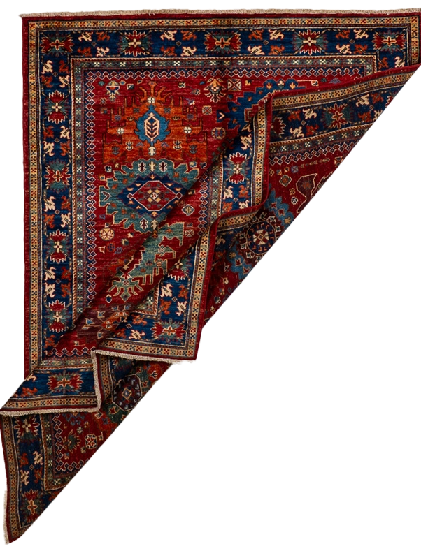 W 5 L 6.8 Mahal 100% Wool Hand-Woven All-Over Design - 66636