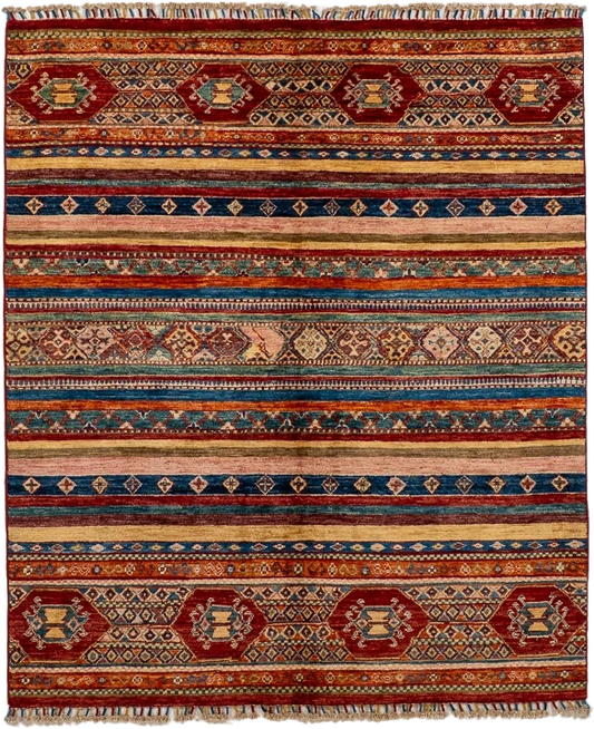 W 5 L 5.10 Baluch 100% Wool Hand-Woven All-Over Design - 66637