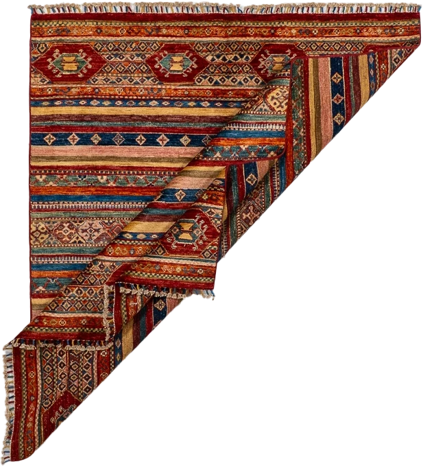 W 5 L 5.10 Baluch 100% Wool Hand-Woven All-Over Design - 66637