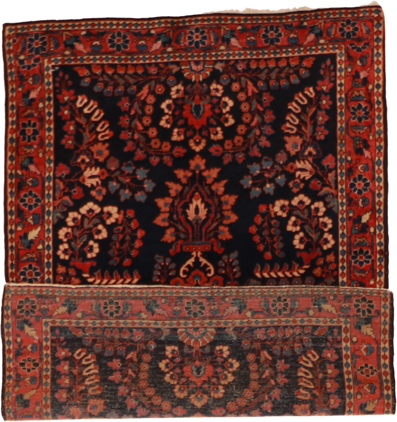W 3.5 L 5 S Mohajeran 100% Wool Hand-Woven Floral Design - 6663