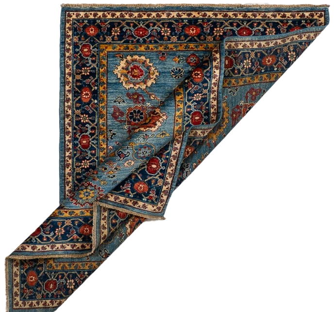 W 4.10 L 6.4 Tabriz 100% Wool Hand-Woven All-Over Design - 66640