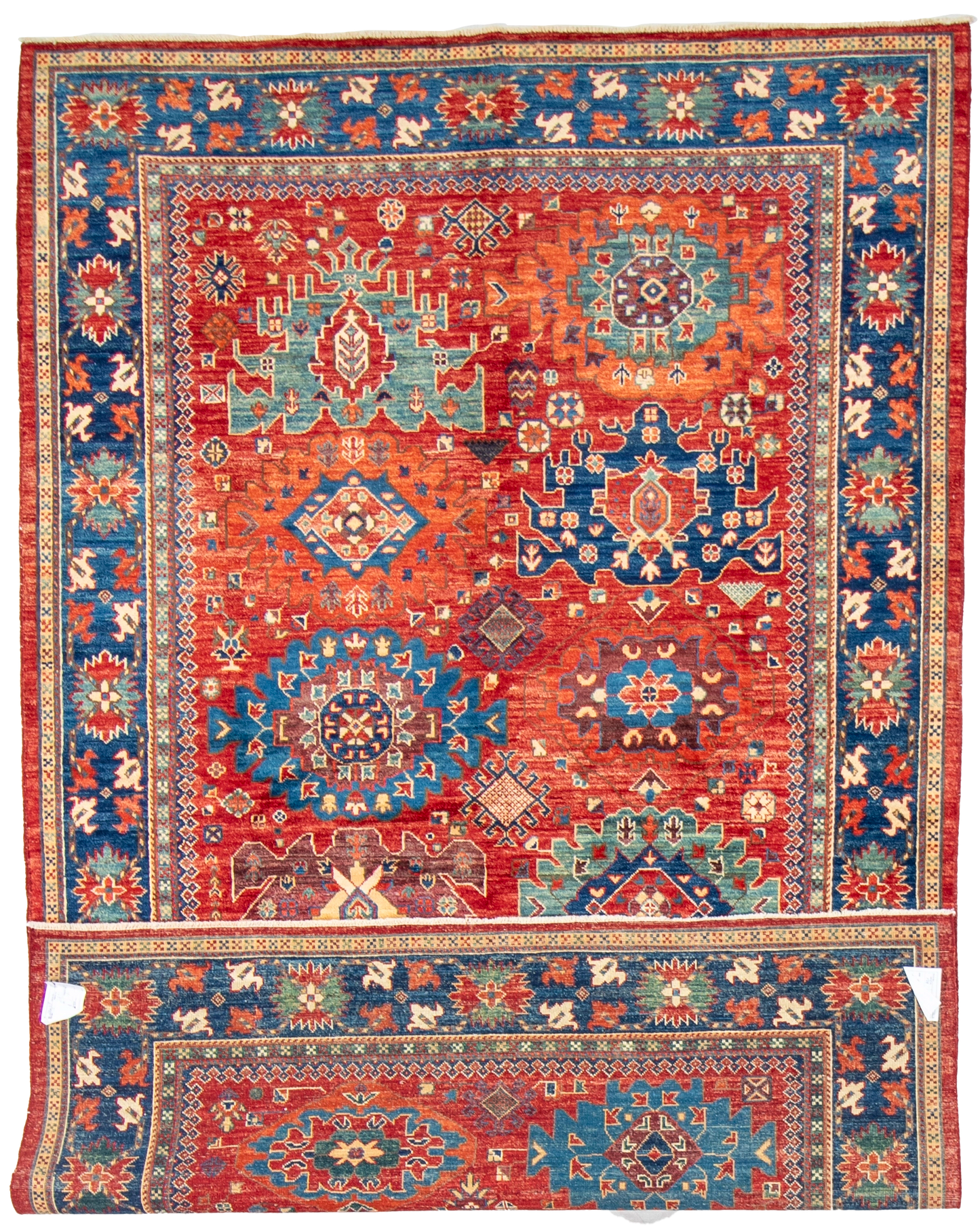 W 5.10 L 9.2 Mahal 100% Wool Hand-Woven All-Over Design - 66642