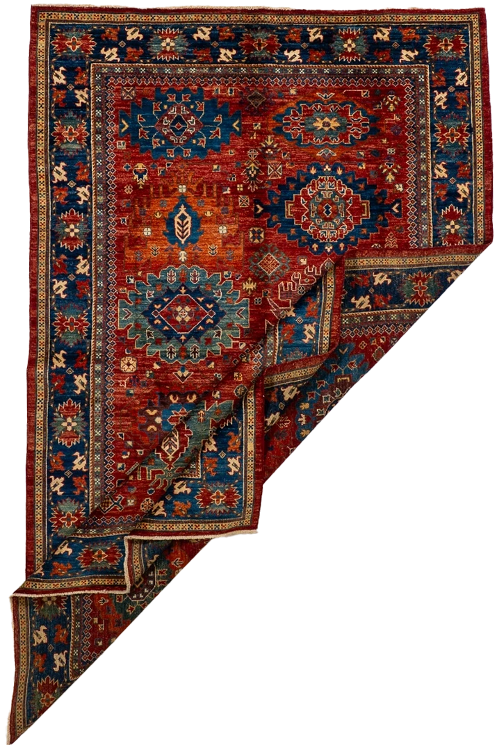 W 5.10 L 9.2 Mahal 100% Wool Handmade All Over Design - 66642