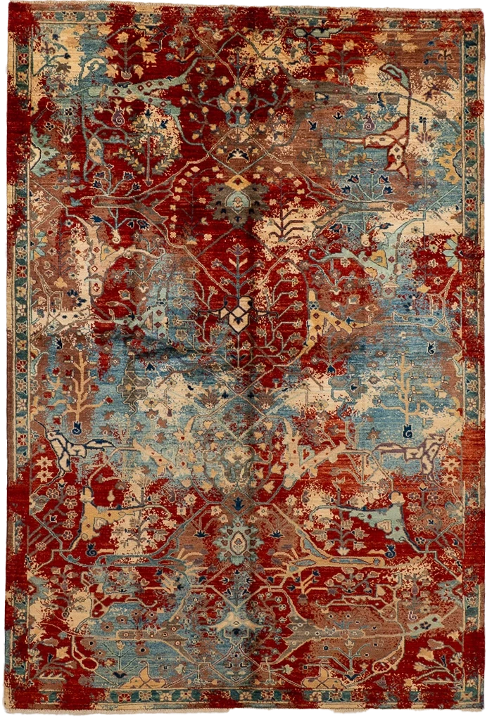 W 5.11 L 8.8 Bijar 100% Wool Handmade All Over Design - 66644