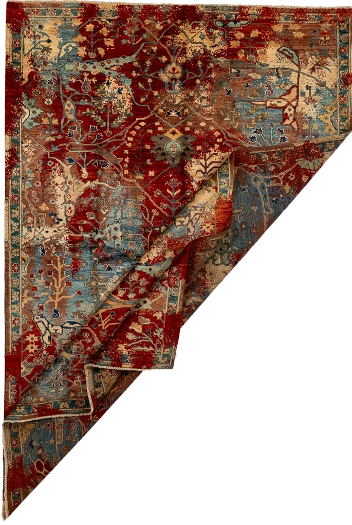 W 5.11 L 8.8 Bijar 100% Wool Handmade All Over Design - 66644
